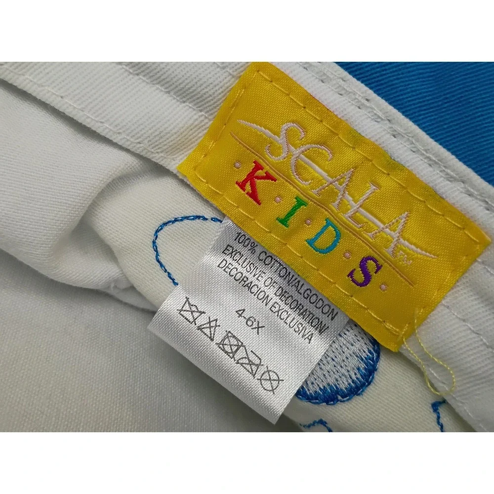 Scala Kids Castaway Cay Bahamas White Floral Cotton Bucket Hat Size 4-6X